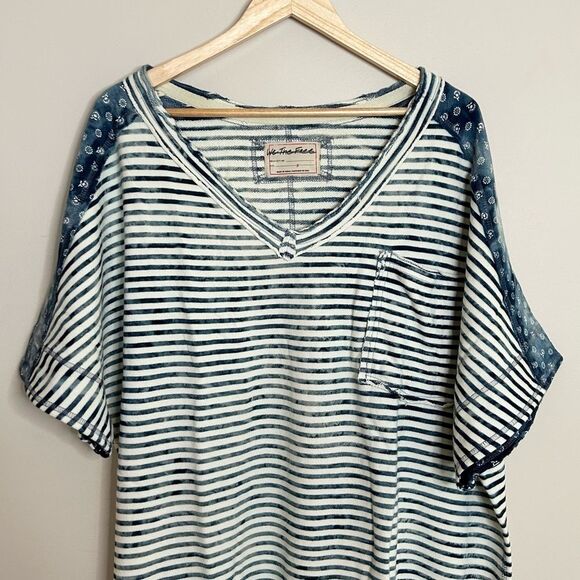 Free People We The Free True Blue Pocket Tunic Tee Size Small - Picture 5 of 11